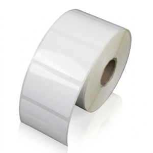 PP Gloss White Polypropylene Plastic Labels, 50mmx25mm, 1000 Labels Per Roll, White Color