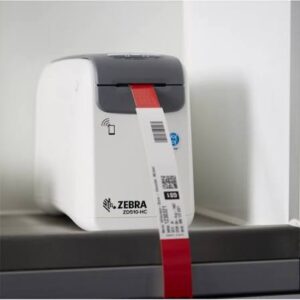 Zebra ZD510 DT Printer Wristband, ZPL II, XML, 300 dpi, EU and UK Cords, USB, USB Host, Ethernet only – ZD51013-D0ER00FZ