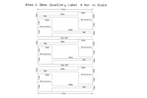 Jewelry Label 84mm x 38mm White 2000 Tags Per Roll