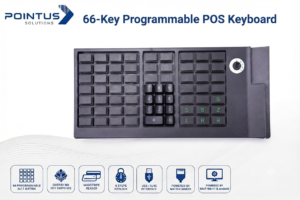 Programmable 66-Keys POS Keyboard with Magstripe Reader