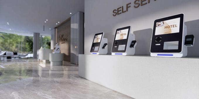 Pointus Intelligent Self-Service Kiosk with Passport Scanner, Key Card Dispenser & Payment Terminal For Hotel / Airport / Hospitals