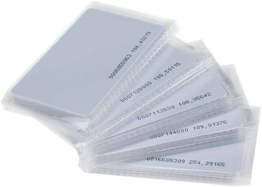 TK4100 White Cards With Pre Printed Numbers - EM4000 (EM4100/EM4200) Cards 125kHZ Read-only Proximity Cards