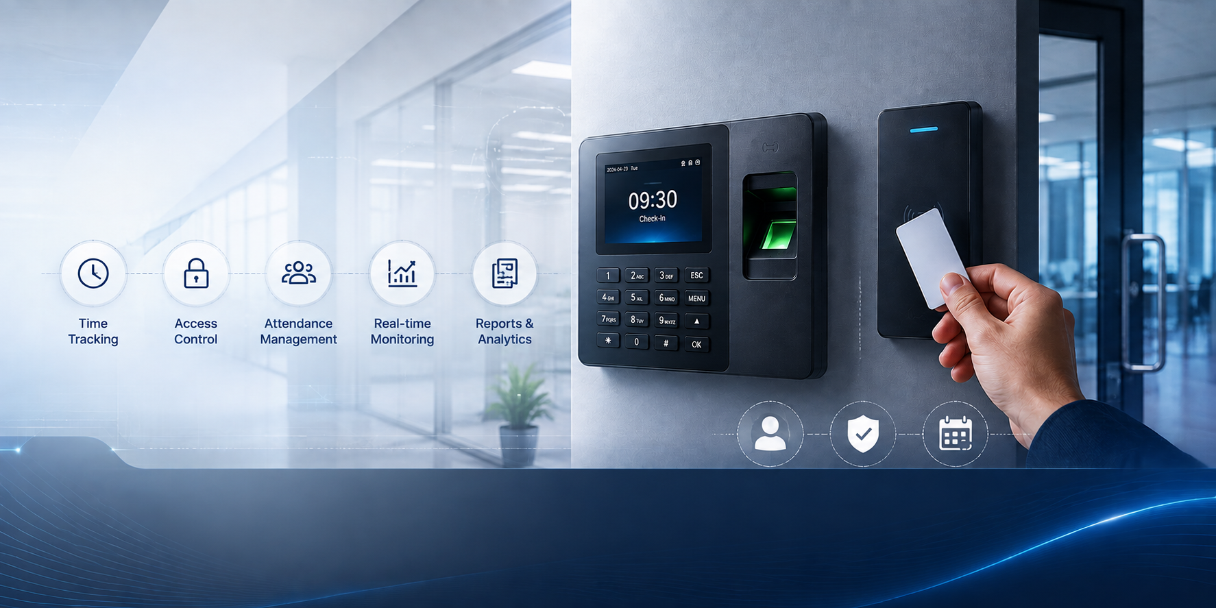 ZKTeco biometric time attendance and access control terminal